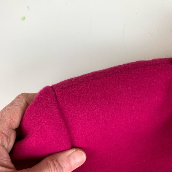 Manelli Melton Cloth Felt Pink Pea Coat size 12 - Picture 13 of 14